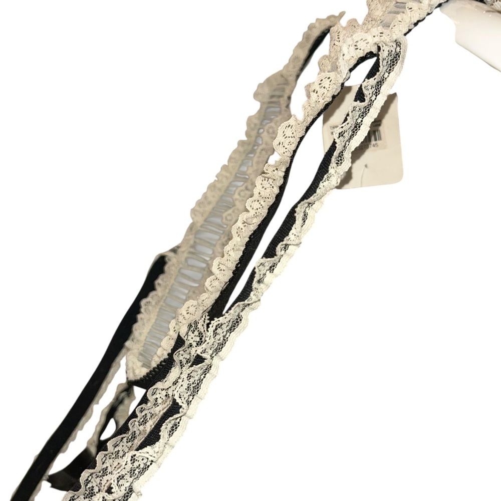 Agent Provocateur Black and Cream Lace garter Belt NEW NWT M - Picture 4 of 7